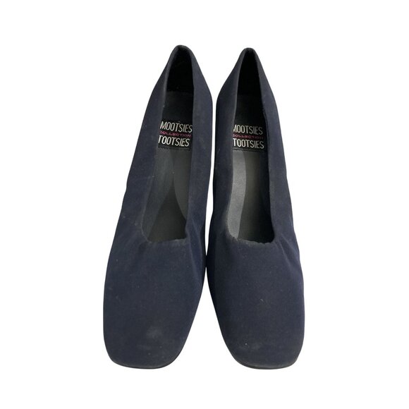 Mootsies Tootsies belize  Womens size 10M Blue Fabric Slip-On Square Toe  shoe - Picture 1 of 7